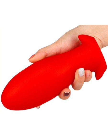 Plug silicone Saurus Egg XXL 18.5 x 8.3cm Rouge