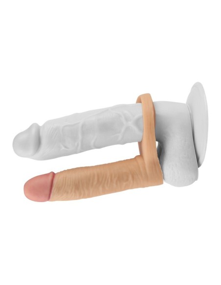 Double gode Cockring - 12.5 x 2.9 cm Flesh