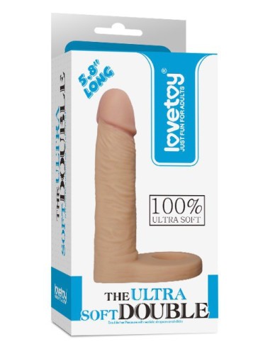 Double gode Cockring - 12.5 x 2.9 cm Flesh