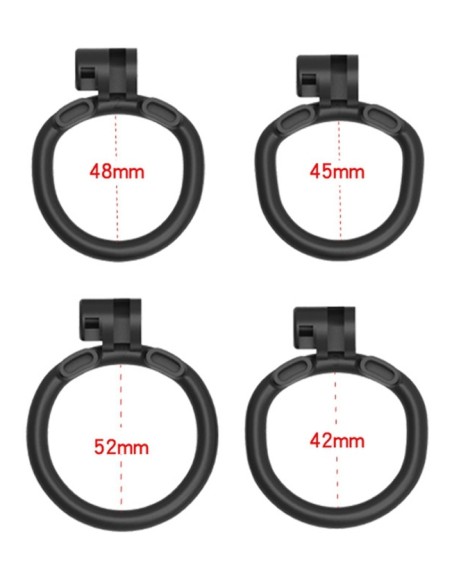 Cage de chasteté Flat Zone 2.5cm Noire