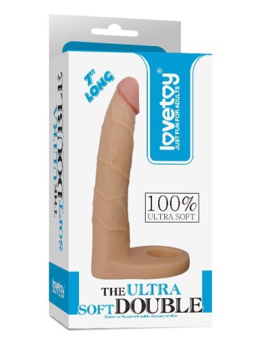 Double gode Cockring - 15.5 x 2.9 cm Flesh