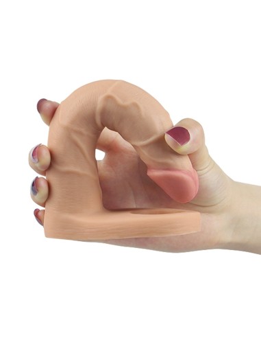 Double gode Cockring - 15.5 x 2.9 cm Flesh
