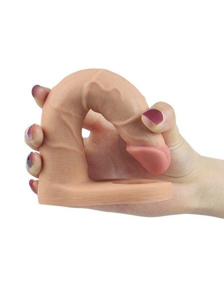 Double gode Cockring - 15.5 x 2.9 cm Flesh