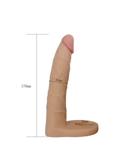 Double gode Cockring - 15.5 x 2.9 cm Flesh