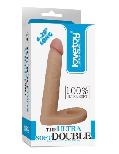Double gode Cockring - 14 x 2.8 cm Flesh