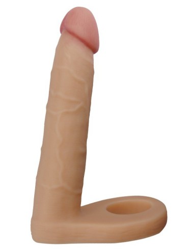 Double gode Cockring - 14 x 2.8 cm Flesh