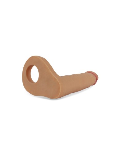Double gode Cockring - 14 x 2.8 cm Flesh