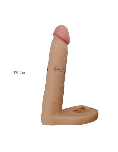 Double gode Cockring - 14 x 2.8 cm Flesh