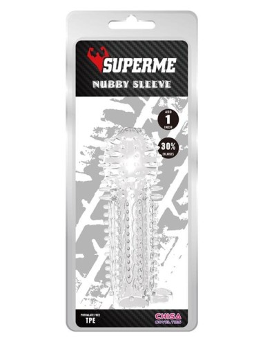 Gaine de pénis Nubby 14.5 x 4.8cm Transparente