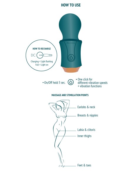Mini Wand Traveller Wand 10.5cm Vert Mini Wand Traveller Wand 10.5cm Vert