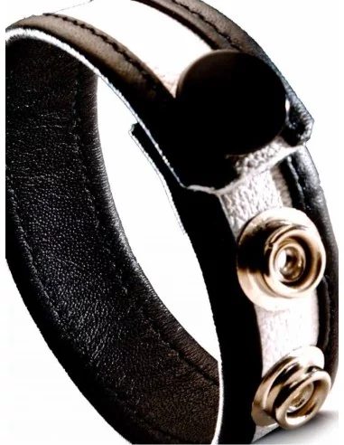Cockring Cuir Blanc