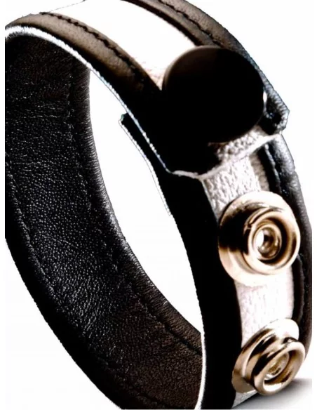 Cockring Cuir Blanc