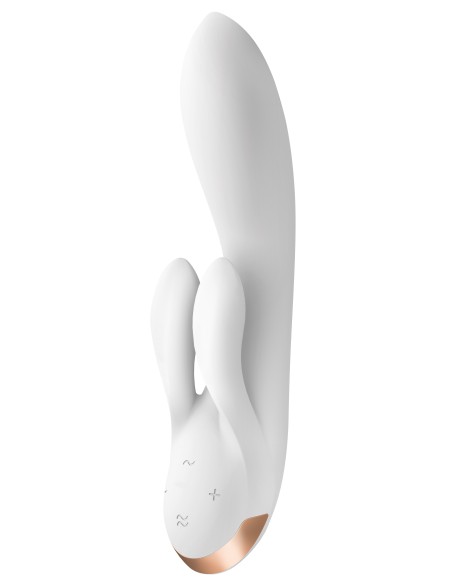 Vibro Rabbit connecté Double Flex Satisfyer 20cm Blanc