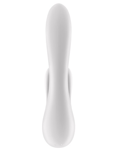 Vibro Rabbit connecté Double Flex Satisfyer 20cm Blanc