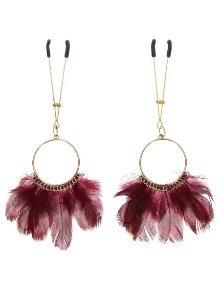 Pince-Tétons Tweezers Feathers Taboom Rouges