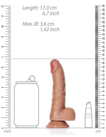 Gode réaliste Balls Curved RealRock 12.5 x 3.6cm Latino