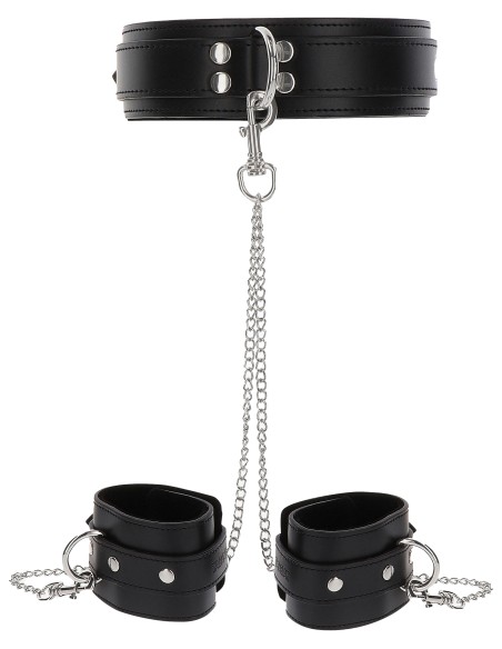 Collier et Menottes de poignets Heavy Taboom Noir
