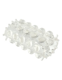 Gaine de pénis perlée Power Stretchy 7cm Transparente