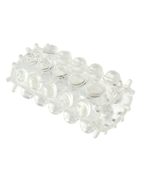 Gaine de pénis perlée Power Stretchy 7cm Transparente Gaine de pénis perlée Power Stretchy 7cm Transparente