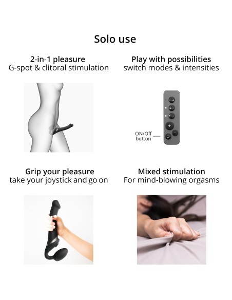 Dildo MULTI ORGASM Strap-On-Me S 14.5 x 3.4cm Noir Dildo MULTI ORGASM Strap-On-Me S 14.5 x 3.4cm Noir