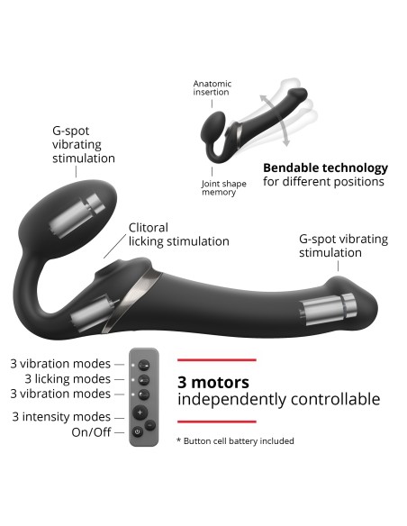 Dildo MULTI ORGASM Strap-On-Me S 14.5 x 3.4cm Noir Dildo MULTI ORGASM Strap-On-Me S 14.5 x 3.4cm Noir