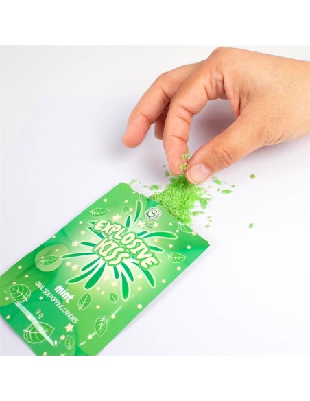 Pack de 48 bonbons Poudre pétillante Explosive Kiss Menthe et Fraise