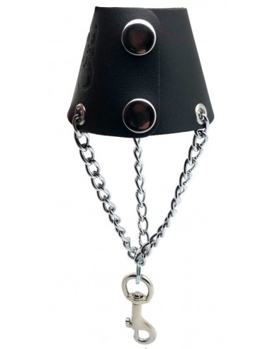 Parachute en cuir avec chaines et crochet - 2 pressions