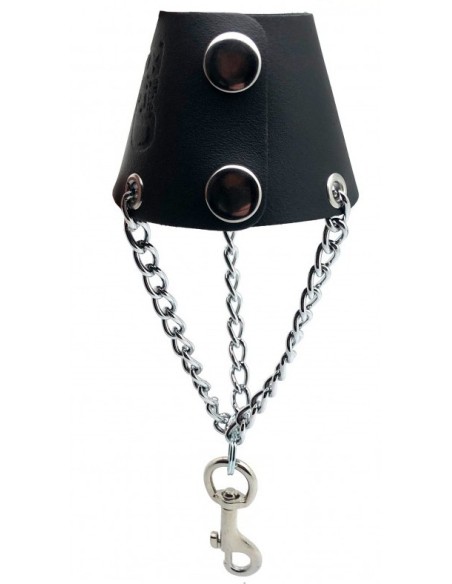 Parachute en cuir avec chaines et crochet - 2 pressions