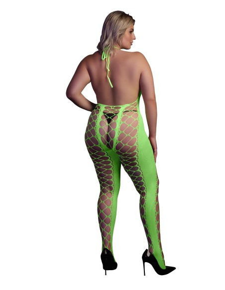 Combinaison Filet et Dos nu Vert Fluo Combinaison Filet et Dos nu Vert Fluo