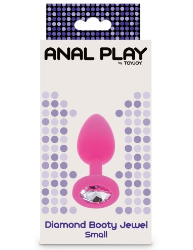 Plug bijou Diamond Booty S 6 x 2.8cm Rose