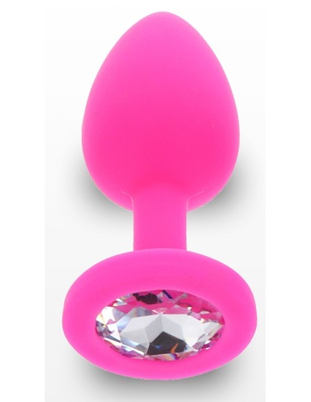 Plug bijou Diamond Booty S 6 x 2.8cm Rose