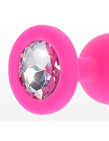 Plug bijou Diamond Booty S 6 x 2.8cm Rose