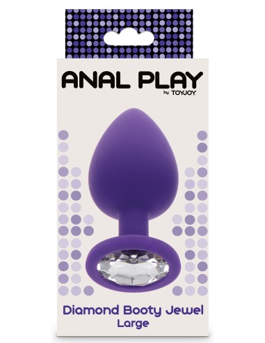 Plug Bijou Diamond Booty L 9 x 4cm Violet