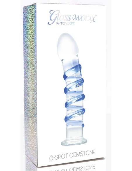 Gode en verre G-Spot Gemstone 17 x 3.7cm