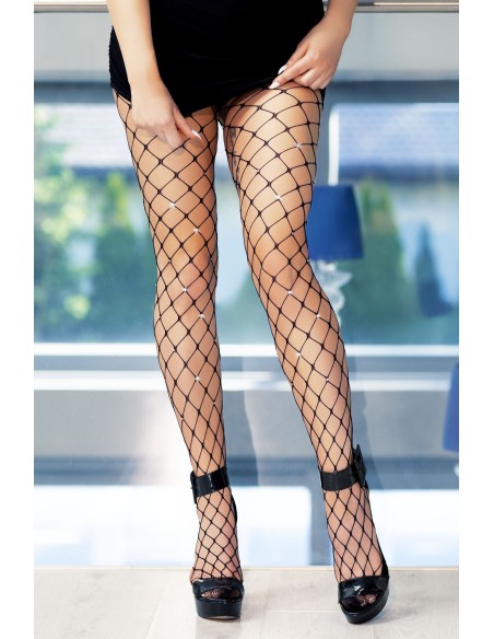 Bas résille avec strass Alfreda Noirs