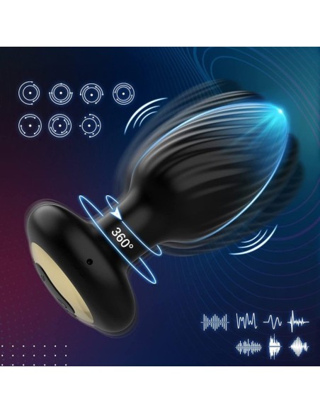 Plug vibrant et rotatif Turn Ass 8 x 3.4cm