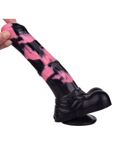 Gode Horse Hurulf M 24.5 x 6.5cm Noir-Rose