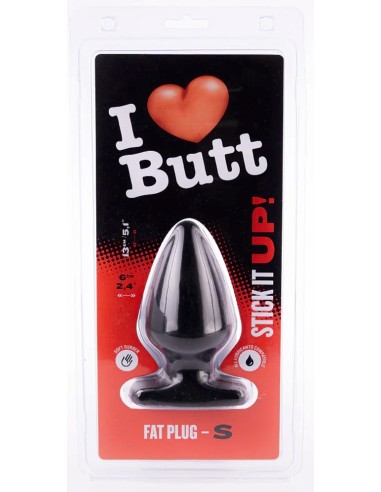 Plug Fat S I Love Butt 11 x 6 cm Noir