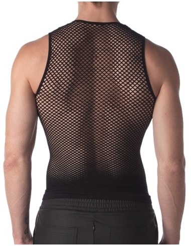 Débardeur Filet Stefano Noir - T-shirt Sexy - 2
