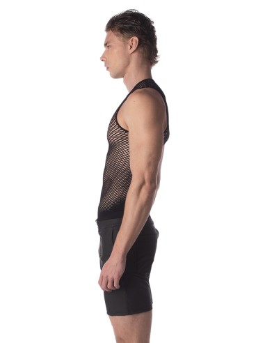 Débardeur Filet Stefano Noir - T-shirt Sexy - 4