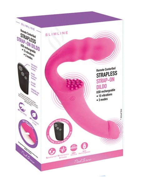 Vibro sans Harnais Pizzie 13 x 3.5cm Rose