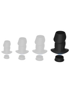 Plug tunnel avec bouchon Euhlo XL 9 x 6 cm Noir