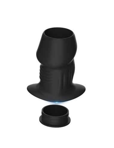 Plug tunnel avec bouchon Euhlo XL 9 x 6 cm Noir