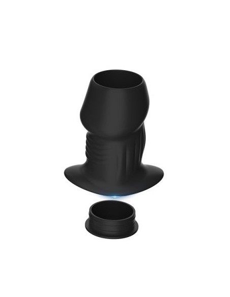 Plug tunnel avec bouchon Euhlo XL 9 x 6 cm Noir