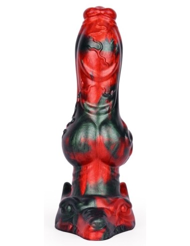 Gode AKORIX 17 x 6cm Noir et Rouge