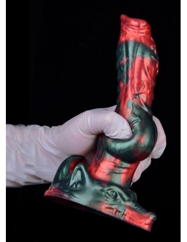 Gode AKORIX 17 x 6cm Noir et Rouge