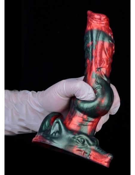 Gode AKORIX 17 x 6cm Noir et Rouge