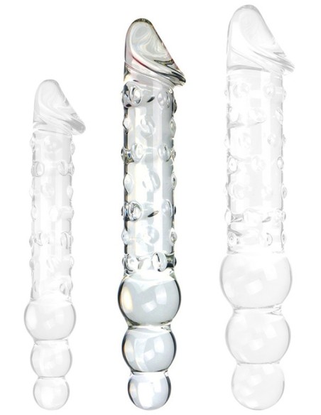 Gode en Verre Threeball M 28 x 4.5cm Gode en Verre Threeball M 28 x 4.5cm