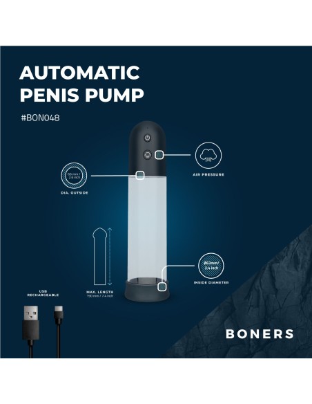 Pompe à pénis automatique Penis Auto Vacuum 19 x 6.5cm