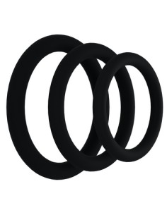 Lot de 3 Cockrings Tri-Pack Gasket Noirs